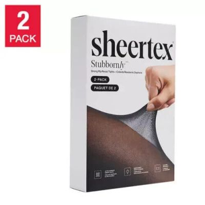 Sheertex Stubbornly Strong Ladies' Tights, 2-pack, size Large, color Black